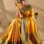 Yellow silk blend woven design saree with blouse