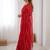 red heavy smooth sitara mirror work satin saree