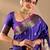 Purple silk blend woven design saree with blouse