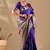Purple silk blend woven design saree with blouse