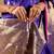 Purple silk blend woven design saree with blouse