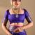 Purple silk blend woven design saree with blouse