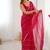 maroon heavy smooth sitara mirror work satin saree