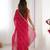 maroon heavy smooth sitara mirror work satin saree