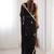 black heavy smooth sitara mirror work satin saree