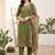 Women Floral Embroidered Regular Thread Work Liva Kurta with Trousers & With Dupatta