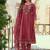 Women Floral Embroidered Regular Thread Work Kurta with Trousers & With Dupatta