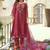 Women Floral Embroidered Regular Thread Work Kurta with Trousers & With Dupatta