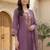 Women Floral Embroidered Regular Thread Work Liva Kurta with Trousers & With Dupatta