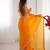 orange heavy smooth sitara mirror work satin saree