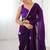 purple heavy smooth sitara mirror work satin saree