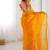 orange heavy smooth sitara mirror work satin saree