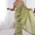 sea green heavy smooth gold crush mirror work satin saree