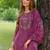 Floral Embroidered Thread Work Tieup Neck A-Line Kurta With Trousers & Dupatta