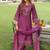 Floral Embroidered Thread Work Tieup Neck A-Line Kurta With Trousers & Dupatta