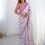multicolor heavy chiffon mirror work saree