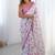 multicolor heavy chiffon mirror work saree