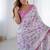 multicolor heavy chiffon mirror work saree