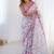 multicolor heavy chiffon mirror work saree