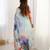 aqua blue heavy chiffon mirror work saree
