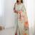 pastel heavy chiffon mirror work saree