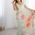 pastel heavy chiffon mirror work saree