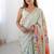 pastel heavy chiffon mirror work saree