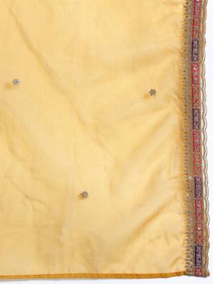 Ethnic Motifs Embroidered Sequinned Kurta with Trousers & With Dupatta 4