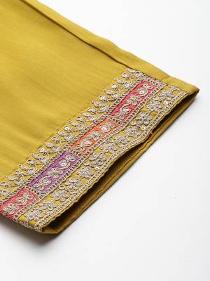Ethnic Motifs Embroidered Sequinned Kurta with Trousers & With Dupatta 9