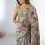 multicolor heavy chiffon mirror work saree
