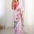 pink heavy chiffon mirror work saree