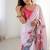 pink heavy chiffon mirror work saree