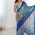multicolor heavy chiffon mirror work saree