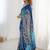 multicolor heavy chiffon mirror work saree