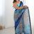 multicolor heavy chiffon mirror work saree