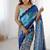 multicolor heavy chiffon mirror work saree