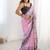 pink heavy chiffon mirror work saree