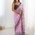 pink heavy chiffon mirror work saree