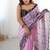 pink heavy chiffon mirror work saree