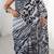 multicolor heavy chiffon mirror work saree