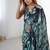 multicolor heavy chiffon mirror work saree