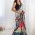 multicolor heavy chiffon mirror work saree