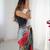 multicolor heavy chiffon mirror work saree