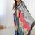 multicolor heavy chiffon mirror work saree