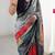 multicolor heavy chiffon mirror work saree