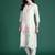 Floral Embroidered Thread Work Kurta with Trousers & With Dupatta