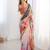 multicolor heavy chiffon mirror work saree