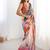 multicolor heavy chiffon mirror work saree