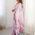 pink heavy chiffon mirror work saree