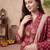 Women Floral Printed Angrakha Pure Cotton Kurta with Trousers & With Dupatta
